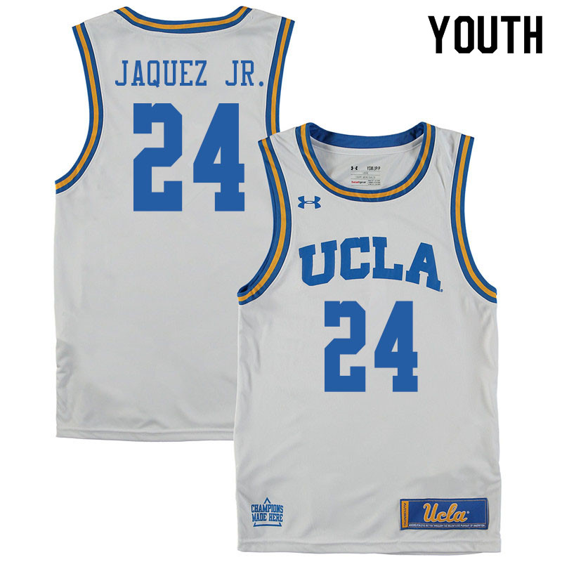 Youth #24 Jaime Jaquez Jr. UCLA Burins College Basketball Jerseys Sale-White - Click Image to Close
